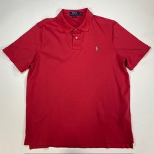 Polo Ralph Lauren Mens Classic Fit Red Short Sleeve Polo Shirt Large Logo