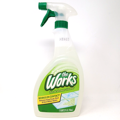 #ad 1x THE WORKS Tub Shower Cleaner Non Aerosol Trigger Spray 32 oz Soap Scum Rust $42.99