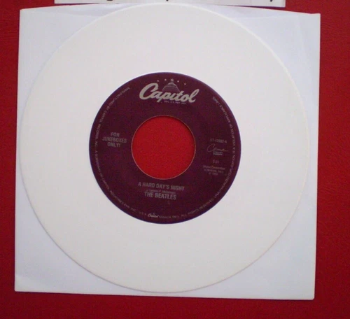 The Beatles  ( A HARD DAYS  ) NEW / MINT  WHITE  VINYL JUKE BOX  ONLY 45  FAB 4