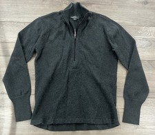 Eddie Bauer Boys Sweater 1/2 Zip Size Large Gray