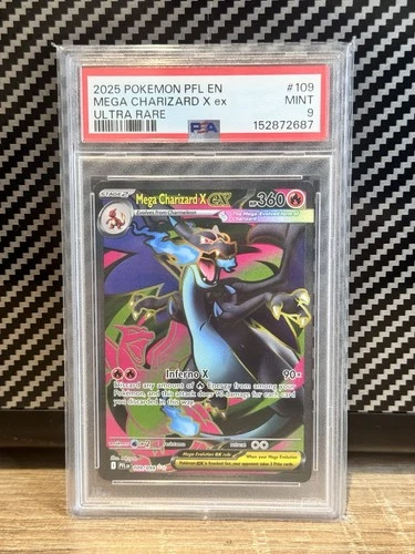 Mega Charizard x ex 109/094 psa 9 Phantasmal Flames