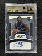 2014-15 Panini Select Joel Embiid RC Rookie Signatures Auto /275 BGS 10/10