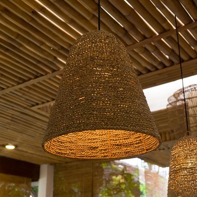 Lampenschirm Hängelampe Deckenlampe Seegras Lampe wohnfreuden