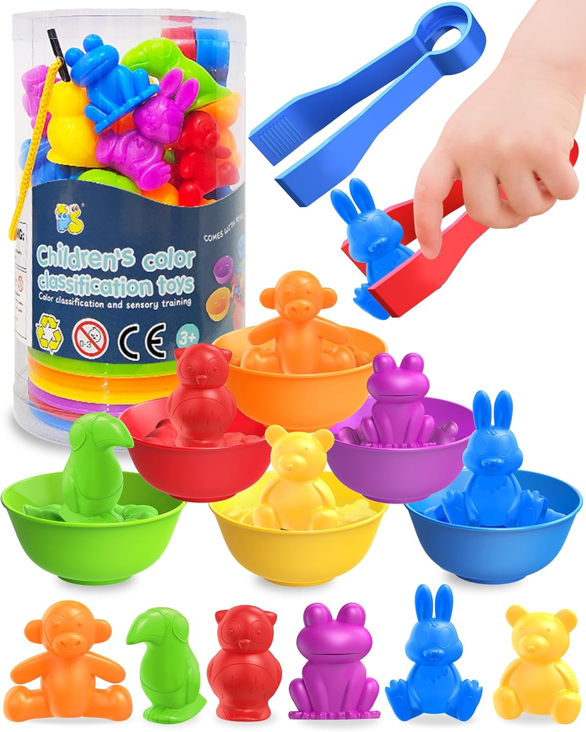 Counting Animals Montessori Toys for 3 4 5 Years Old Boys Girls, Preschool Learn