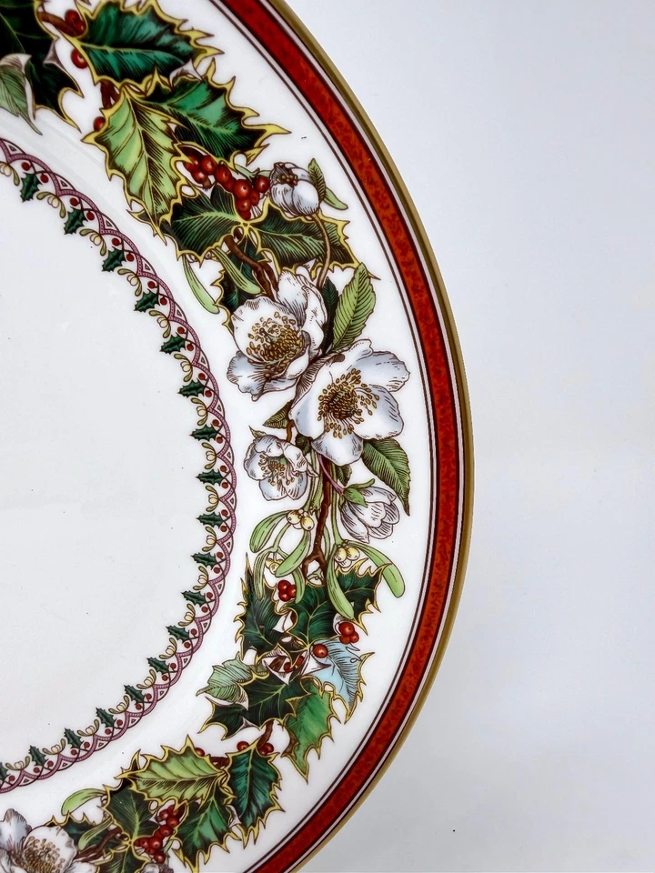 Spode CHRISTMAS ROSE 10 1/2" Dinner Plates Fine Bone China ENGLAND - Image 3 of 4