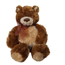 Vintage Gund Colby Bear Plush Stuffed Animal Brown Ribbon 15279 13.5"