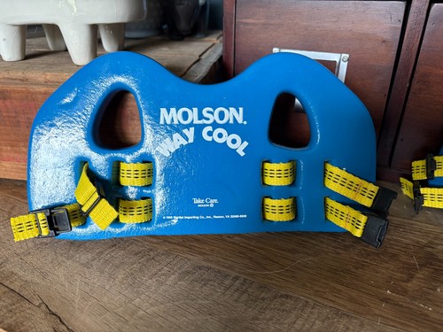 Vintage Molson Canadian Way Cool BEER Can / Bottle Kozie Mini Life Vest - Picture 2 of 4
