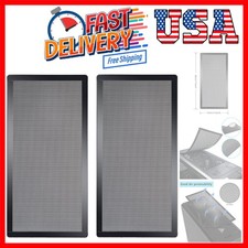 Ultra Fine PC Dust Filter with Magnetic Frame   280mm x 140mm, 2 Black Filters