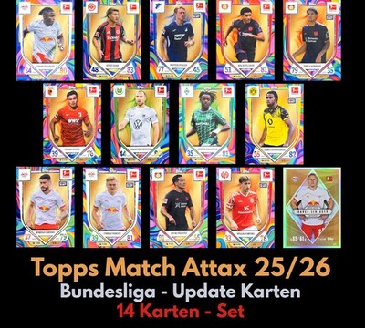 Topps Match Attax 25/26 Bundesliga - 14 Update Karten (inkl. LE29)