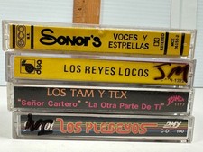 Mixed Lot Tejano Mexican Spanish Cassette Tapes Sonor's Los Reyes Locos Los Tam