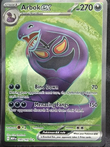 Pokemon Card - Arbok ex Scarlet & Violet 151 185/165 Ultra Rare