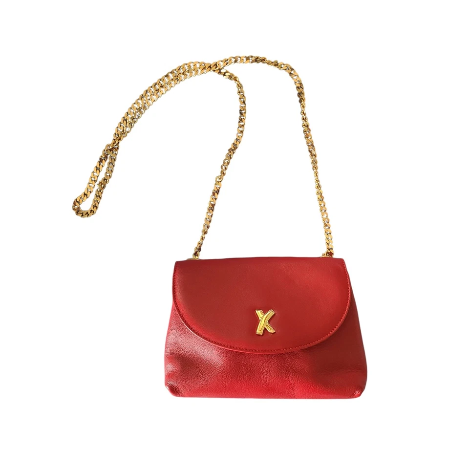 Bolso de hombro Paloma Picasso de cuero rojo vintage Foto 2 de 4