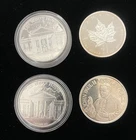 4 1oz SILVER Coins Depicting, TRUMP, Maple Leaf and POPE John Paul