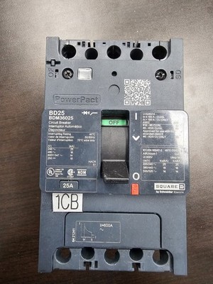 PowerPact Square D BD25 BDM36025 3 POLE 25A 240v 250v 480v 600v Circuit Breaker