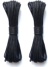 2Mm Waxed Cotton Cord 45 Feet per Pack Pack of 2 Black