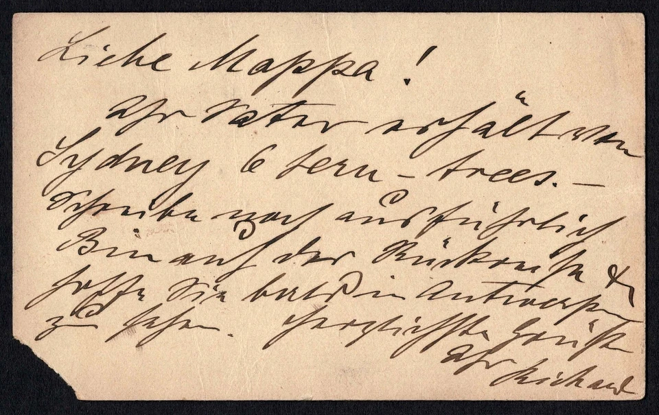 Западная Австралия 1900 открытка, Перт в Бельгию, лебедь выпуск, редкое направление - Изображение 2 из 3