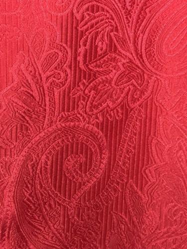 INSERCH Mens Sport Paisley Premium Jacquard Fashion Shirt Regular Fit Red - Picture 2 of 4
