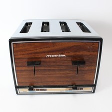 Proctor Silex 4 Slice Toaster Vintage Wood Gr...
