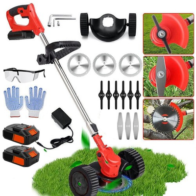 #ad Cordless Electric Weed Lawn Eater Edger Yard Grass String Trimmer Cutter mower $43.98