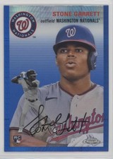 2023 Topps Chrome Platinum Anniversary Blue Prism Refractor Stone Garrett 6k2