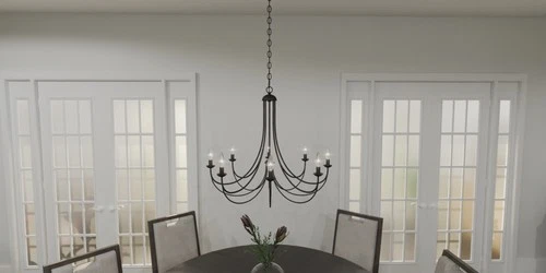 Quoizel MRN5030 Mirren 9 Light 30"W Taper Candle Style Chandelier - Bronze - Picture 2 of 9