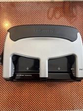 Bostitch 40-Sheet Ez Squeeze Three-Hole Punch, 9/32" Holes, Black/silver Office