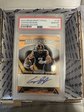 PSA 10 2024 Prizm Cooper Dejean Orange PULSAR /49 Rookie Auto EAGLES SUPER BOWL