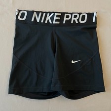 Nike Pro Dri Fit Women's Black Compression Training Shorts Size Medium