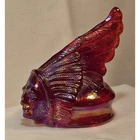 Vintage Boyd Art Glass Ruby Carnival Indian Chief Toothpick Holder Figurine