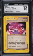 (POP 9) CGC 10 GEM MINT Seer 133/147 Aquapolis E Reader Pokemon Card on eBay
