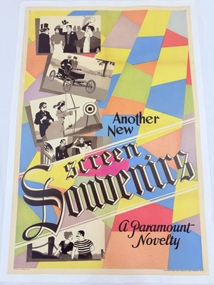 1932 Paramount Screen Souvenirs Original 27x41  Movie Poster Linen Backed