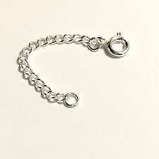 Sterling Silver Strong Curb Extender / Safety Chain - 1 Clasp 1" to 4"