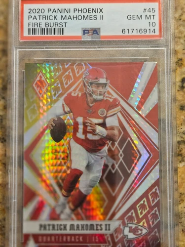 2020 Panini Phoenix Patrick Mahomes II Fire Burst #45 PSA 10 GEM MT Kansas City