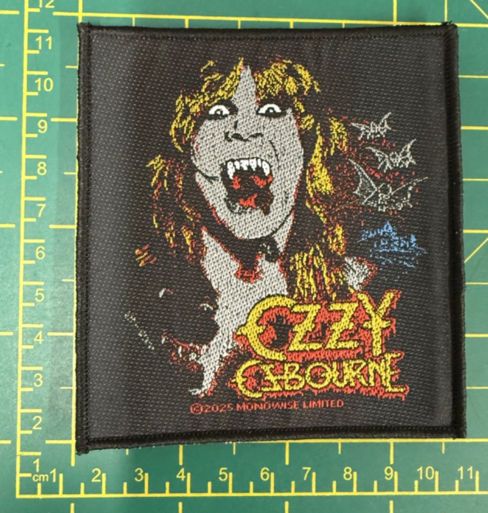 Ozzy Osbourne Madman Fangs Woven Sew On Patch Officiallly Licensed Patch