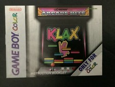 Klax Game Boy Color Nintendo Instruction Manual Only