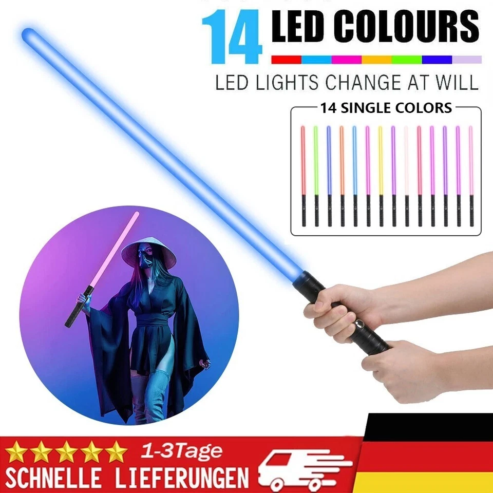 77cm Star Wars FX Lichtschwert Laserschwert mit Soundeffekten 14 Farben RGB LED - Bild 2 von 4