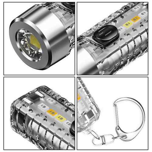 Mini COB LED Schlüsselanhänger Licht Taschenlampe USB Wiederaufladbare Taschenlampe Arbeitsleuchte USA - Bild 11 von 12