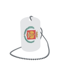 Dog Tag Flag Bunting Palermo City Dog Tag Aluminium 30 x 50mm