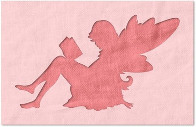 Angel Reading Stencil - Reusable Mylar for DIY Crafts, Painting & Drawing