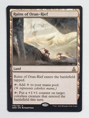 X 1 Ruins of Oran-Rief R MTG Oath of the Gatewatch LP English