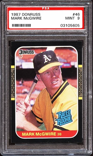 1987 Mark McGwire Donruss #46 Rookie RC PSA MINT 9