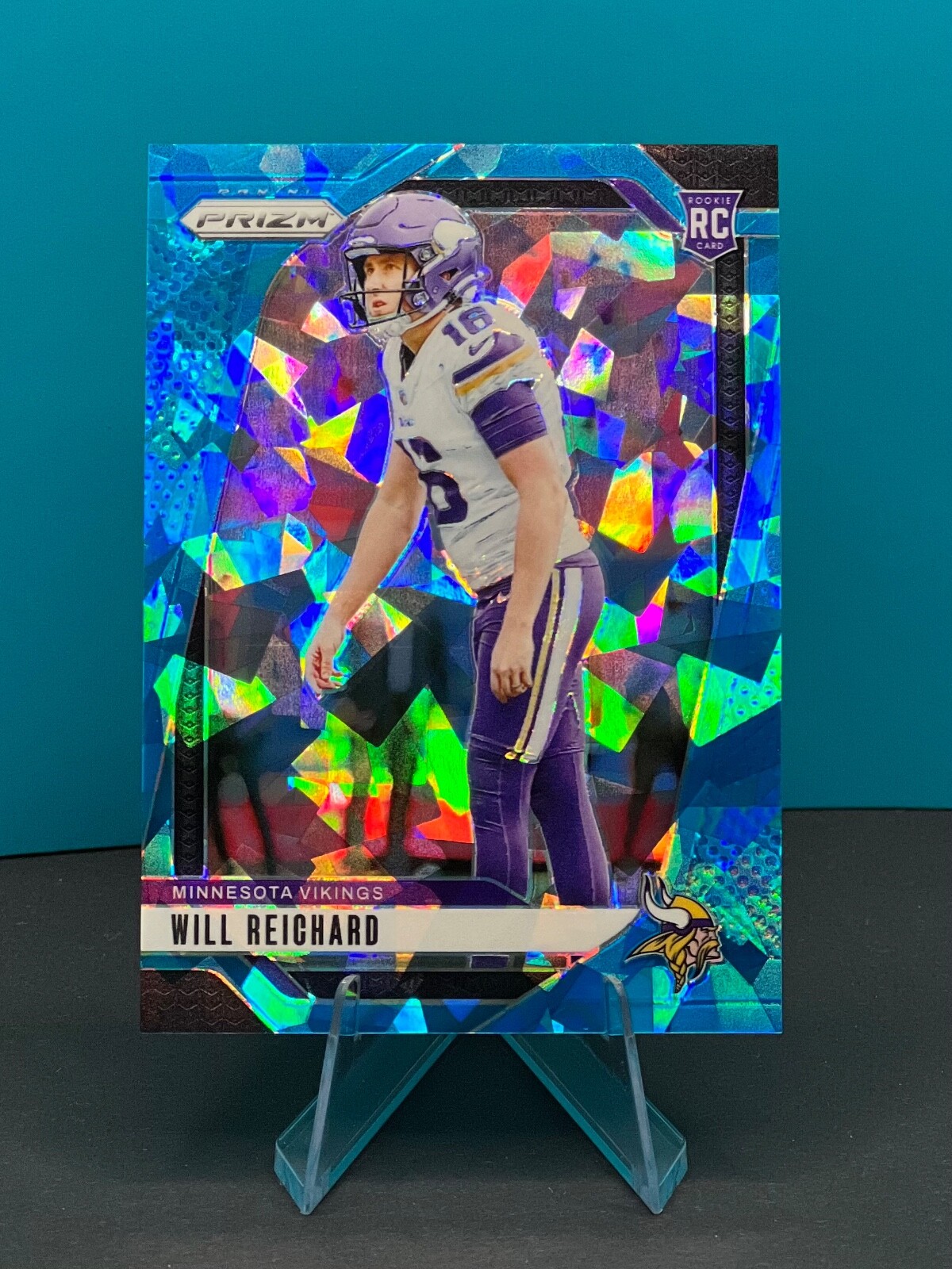 WILL REICHARD 2024 Panini Prizm Rookie Blue Ice Prizm /99 VIKINGS  #396