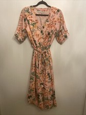 NWT Loft Ann Taylor Sugar Peach Petite Leaf  Dress Size 10 R$99