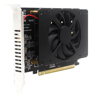 1Pcs PCIEX16 NVME M2 MKEY SSD RAID Array Expansion Adapter Card Motherboard PCIE