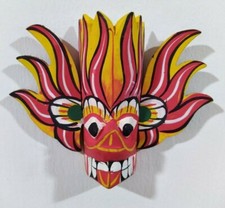 Hand Carved Sri Lankan Traditional Small Devil Mask Handmade Wooden D cor New