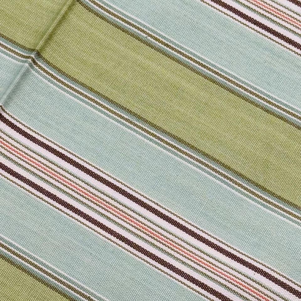 Park Designs Robin's Egg Green Blue Striped Cotton Dinner Napkins Set of 4 - Image 2 of 2
