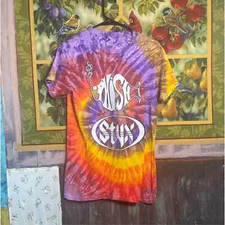 Colortone Unisex Multicolor Tie Dye Short Sleeve Cotton T-Shirt SZ S NWOT