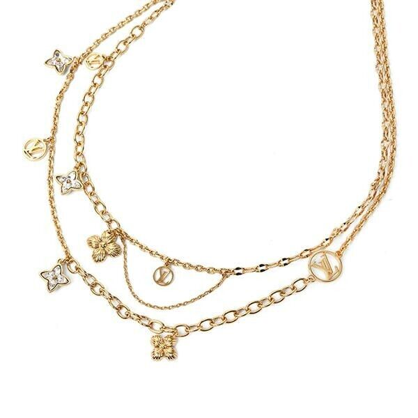 lv blooming strass necklace