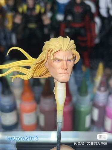 1/6 1/12 1/18 Aquaman Head Sculpt For 12" 6" 3.75" Male Action Figure Body Toys - Picture 5 of 6
