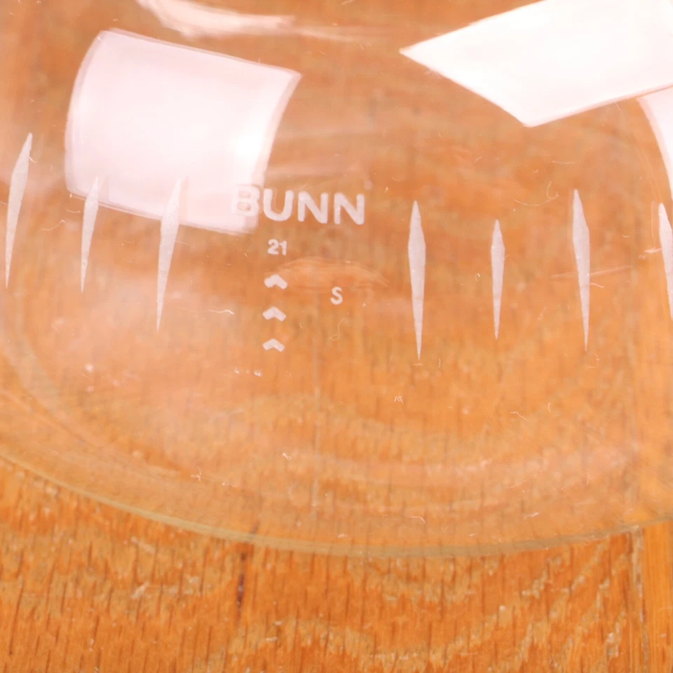 Jarra de repuesto de vidrio Bunn para cafetera mango con tapa marrón Foto 3 de 4